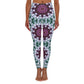 "Mystic Garden Tie and Dye Leggings" Women's Casual Spandex Leggings (AOP)