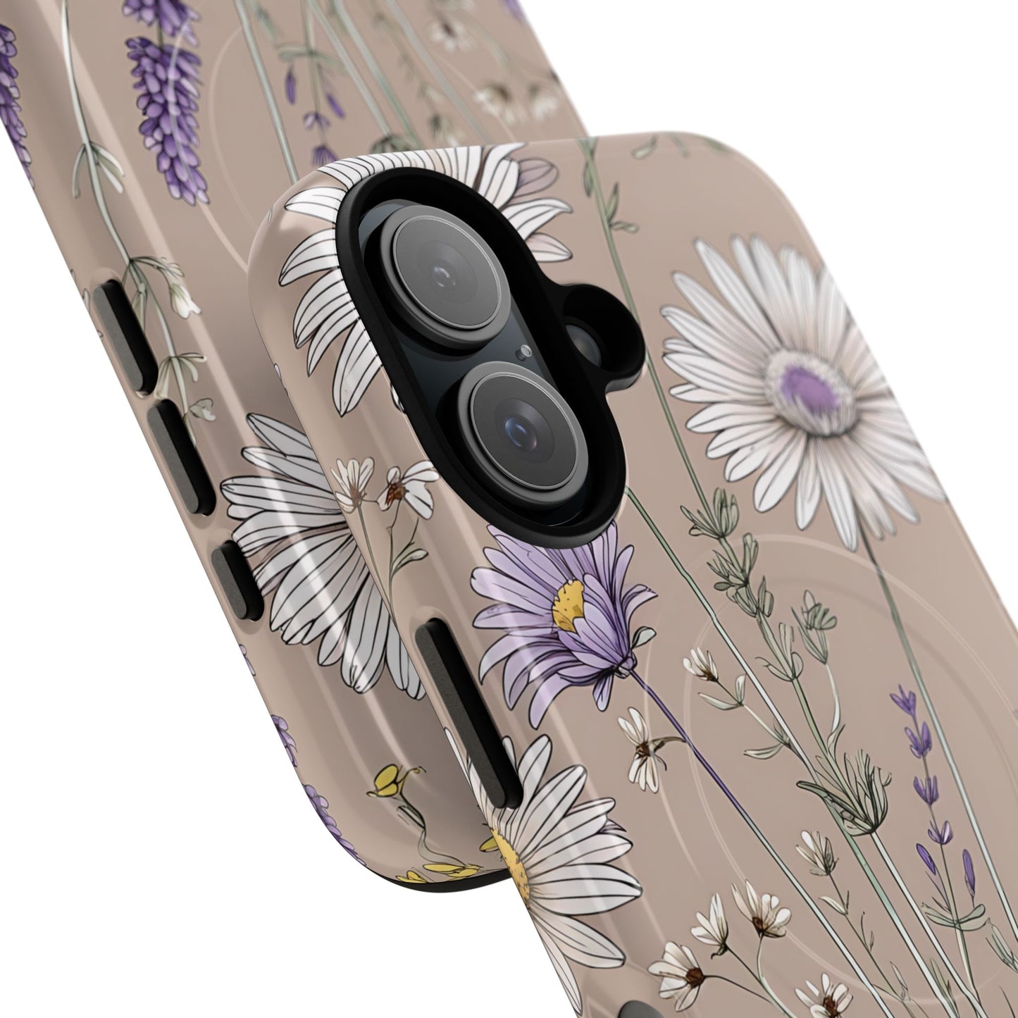 Lavender Floral Tough Magnetic Phone Case | Durable Protective Cover, Flower Design, Gifts for Her, Phone Accessories, Nature Lover