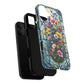 Floral Stained Glass Tough Magnetic Case, Durable Phone Cover, Gift for Nature Lovers, Unique Floral Design, Phone Accessories for All Occasions.