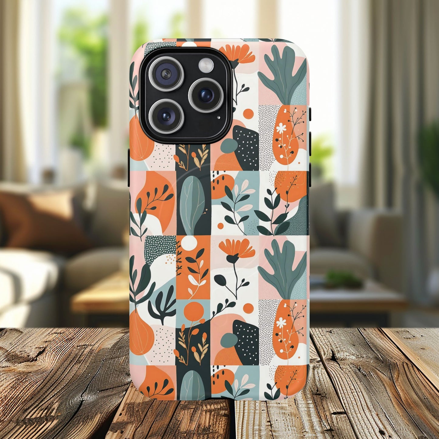 Botanical Bliss Tough Magnetic Phone Case, Durable Phone Cover, Gift for Her, Stylish Tech Accessory, Fall Vibes, Trendy Mobile Case