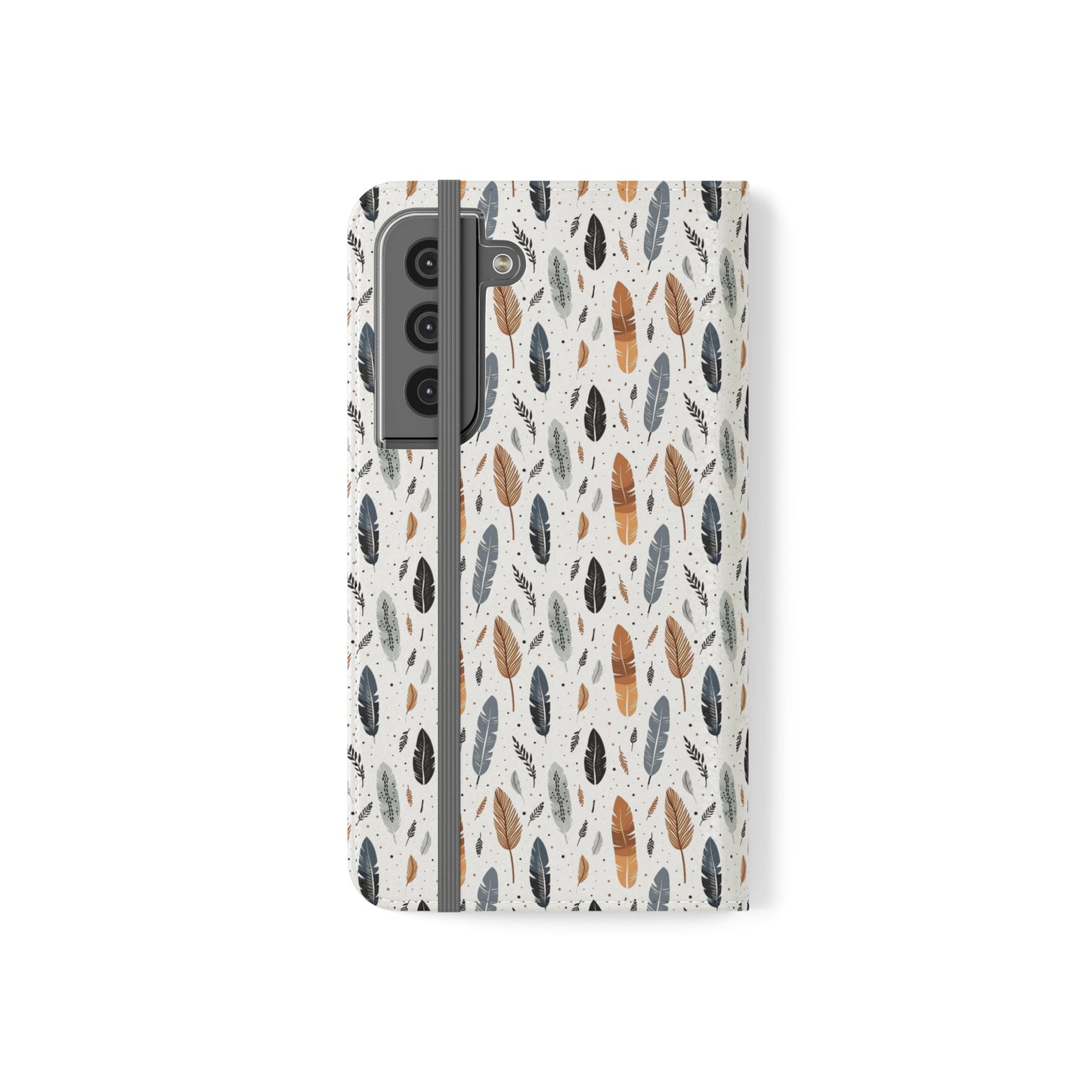 Whispering Feathers iPhone and Samsung Flip Cases