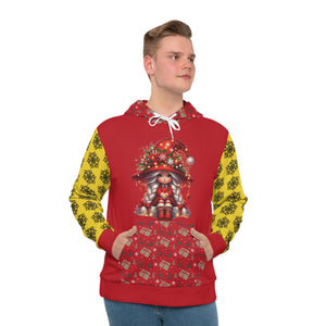 That Ugly Christmas Men's Hoodie with All-Over Print Design - Silky Smooth Polyester Fabric