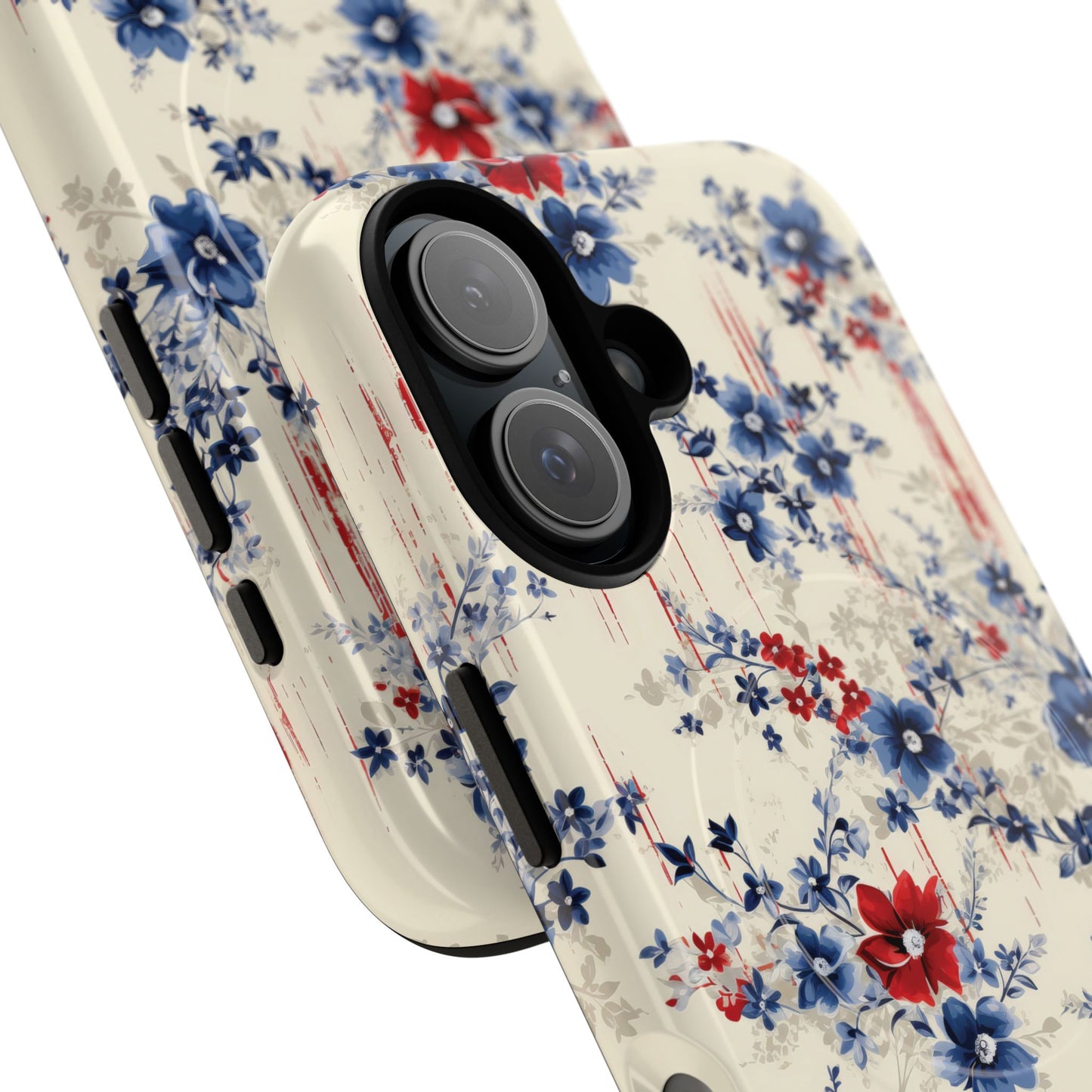 Americana Blossom Drift Tough Magnetic iPhone Case - Durable, Chic, Personalized for Floral Lovers, Gift for Her, Spring Style, iPhone Accessories