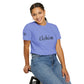Embroidery 'ELOHIM, GENESIS 1:1' - Faith-Based Unisex Garment-Dyed Comfort Colors T-shirt, Faith Gift Tee, Religious Tee, Embroidery Tee.