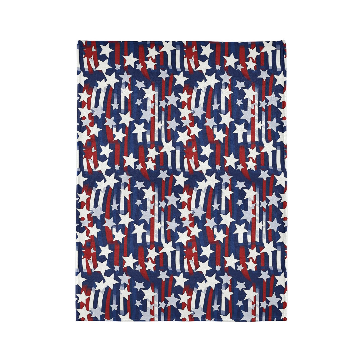 Patriotic Waves Soft Minky Blanket