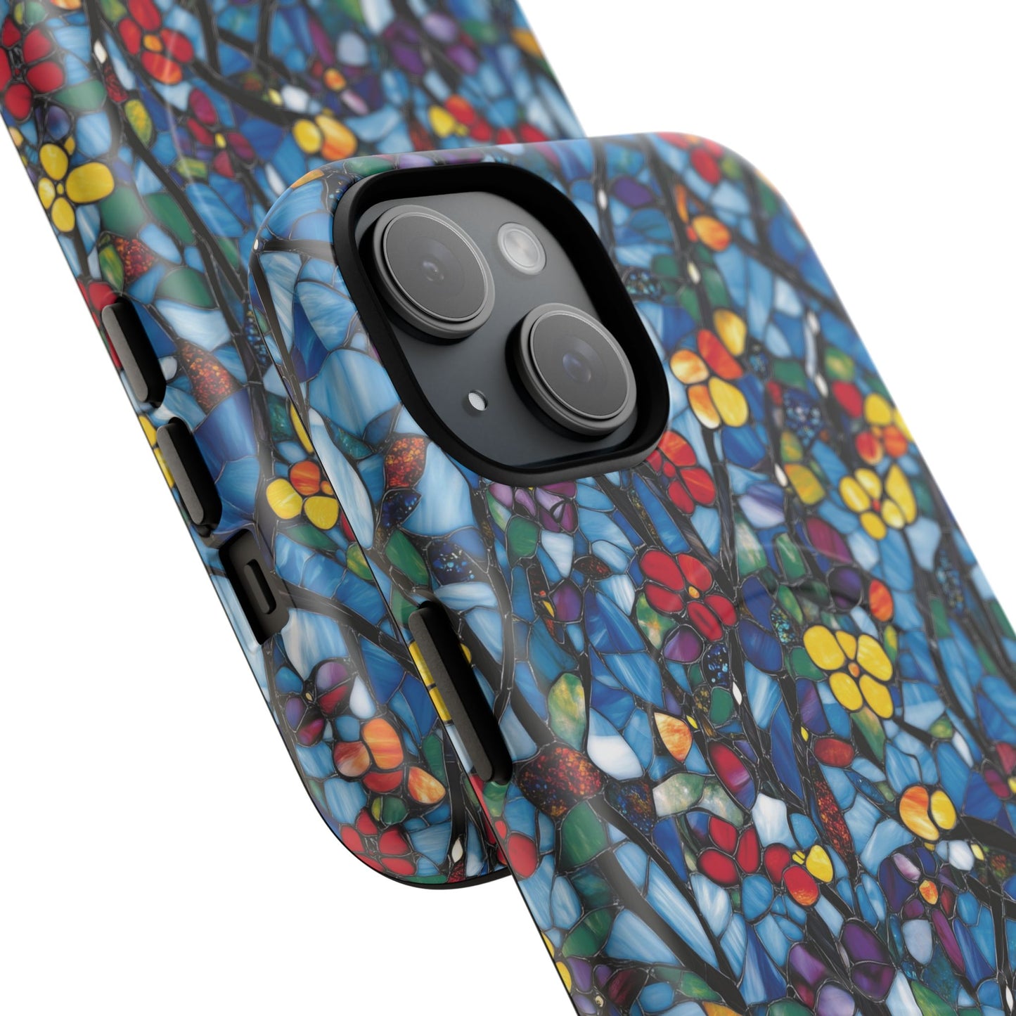 Colorful Floral Phone Case, Tough Magnetic Phone Cover, Durable Tech Accessory, Unique Gift for Her, Vibrant Smartphone Case