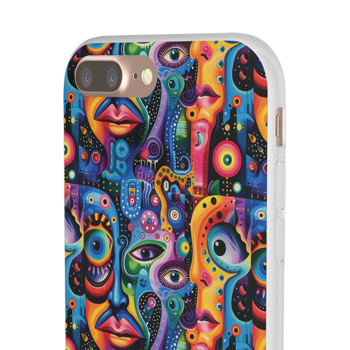 Psychedelic Visions Flexi iPhone and Samsung Case - Colorful Abstract Design.