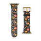Whimsical Feline Garden Print Watch Band for Apple Watch - Cute Animal Design.