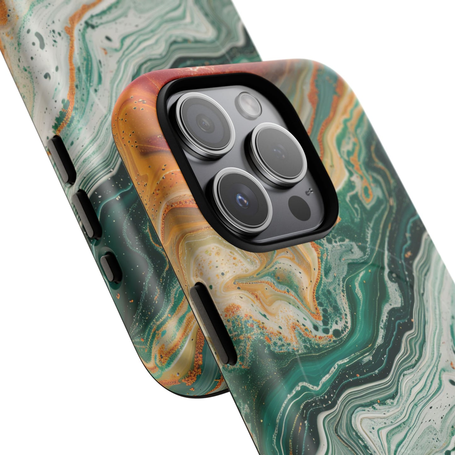Stylish Tough Acrylic Magnetic iPhone Cases for Everyday Protection, Marble Design, Unique Gifts for Tech Lovers, Holiday Essentials