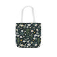 Daisy Delight Floral Canvas Tote Bag with 5-Color Straps | Eco-Friendly Shopping Bag