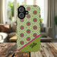 Personalized Meadow Mandala Bloom Vibrant Flower  — Green & Pink Geometric Daisy Design