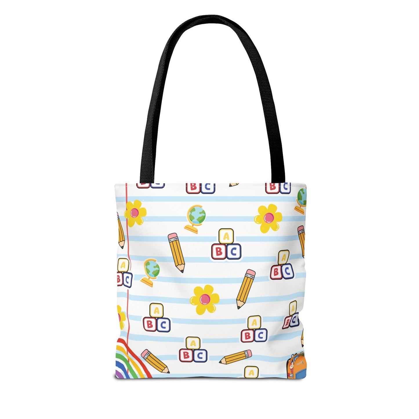 Personalized White SchoolYard Chic Composition Book Inspired Tote Bag, Back to School Tote, Teacher Gift, Kids Bag, Custom Name Bag, Educational Accessories, Back to School Tote Bag.