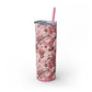 Cherry Blossom Skinny Tumbler with Straw - 20oz Floral Drinkware