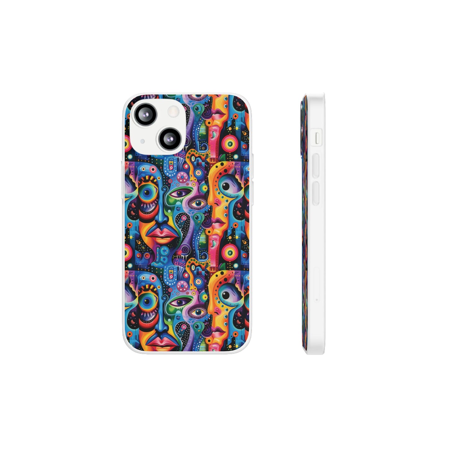 Psychedelic Visions Flexi iPhone and Samsung Case - Colorful Abstract Design.