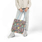 Personalized Black Doodle Daydream Composition Book Inspired Canvas Tote Bag with Colorful Straps, Cute School Bag, Eco-Friendly Tote, Back to School Shopping Bag, Teacher Gift Idea
