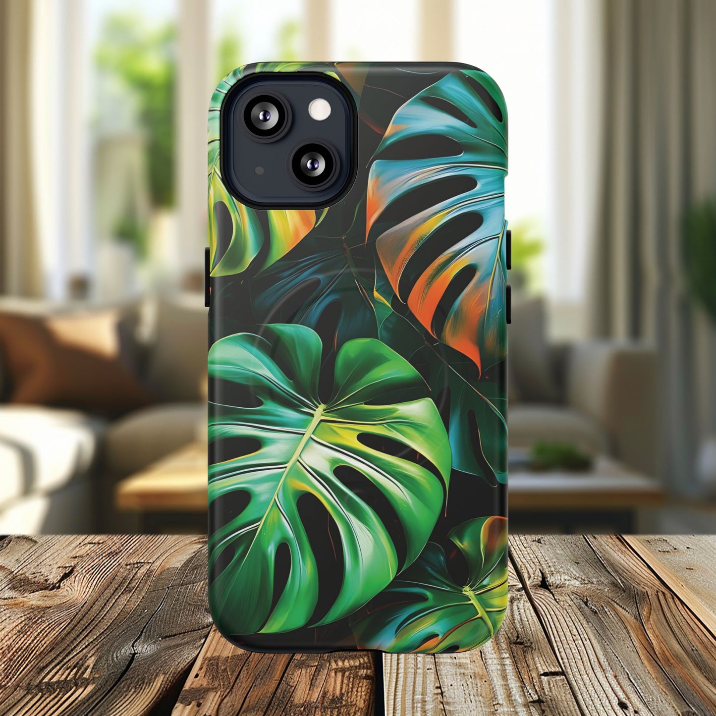Tropical Leaf Phone Case | Tough Magnetic Cases, iPhone Accessories, Gift for Him/Her, Phone Protection, Summer Style, Trendy Design