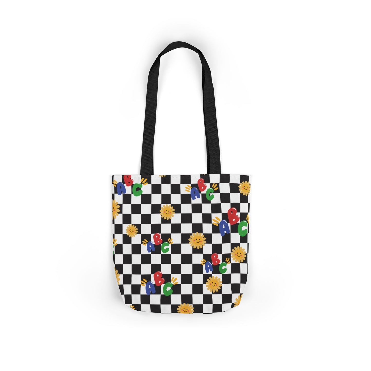 Personalized Schoolyard Chic Composition Book Inspired Canvas Tote Bag with Colorful Straps, Cute School Bag, Eco-Friendly Tote, Back to School Shopping Bag, Teacher Gift Idea