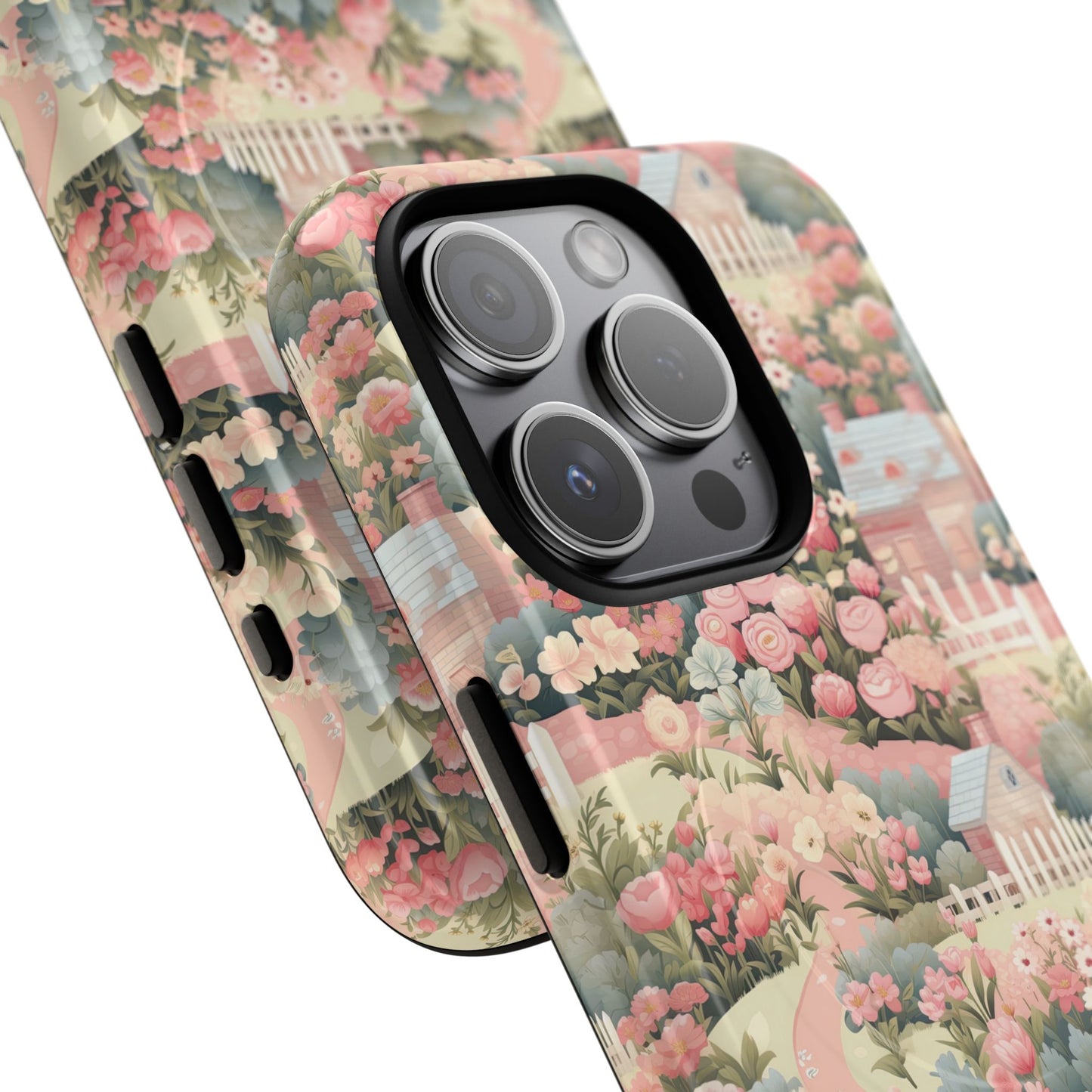 Pastel Garden Haven Tough iPhone Magnetic Case, Durable Protection, Flower Design, Gift for Her, Birthday, ,Phone Accessory, Spring Decor