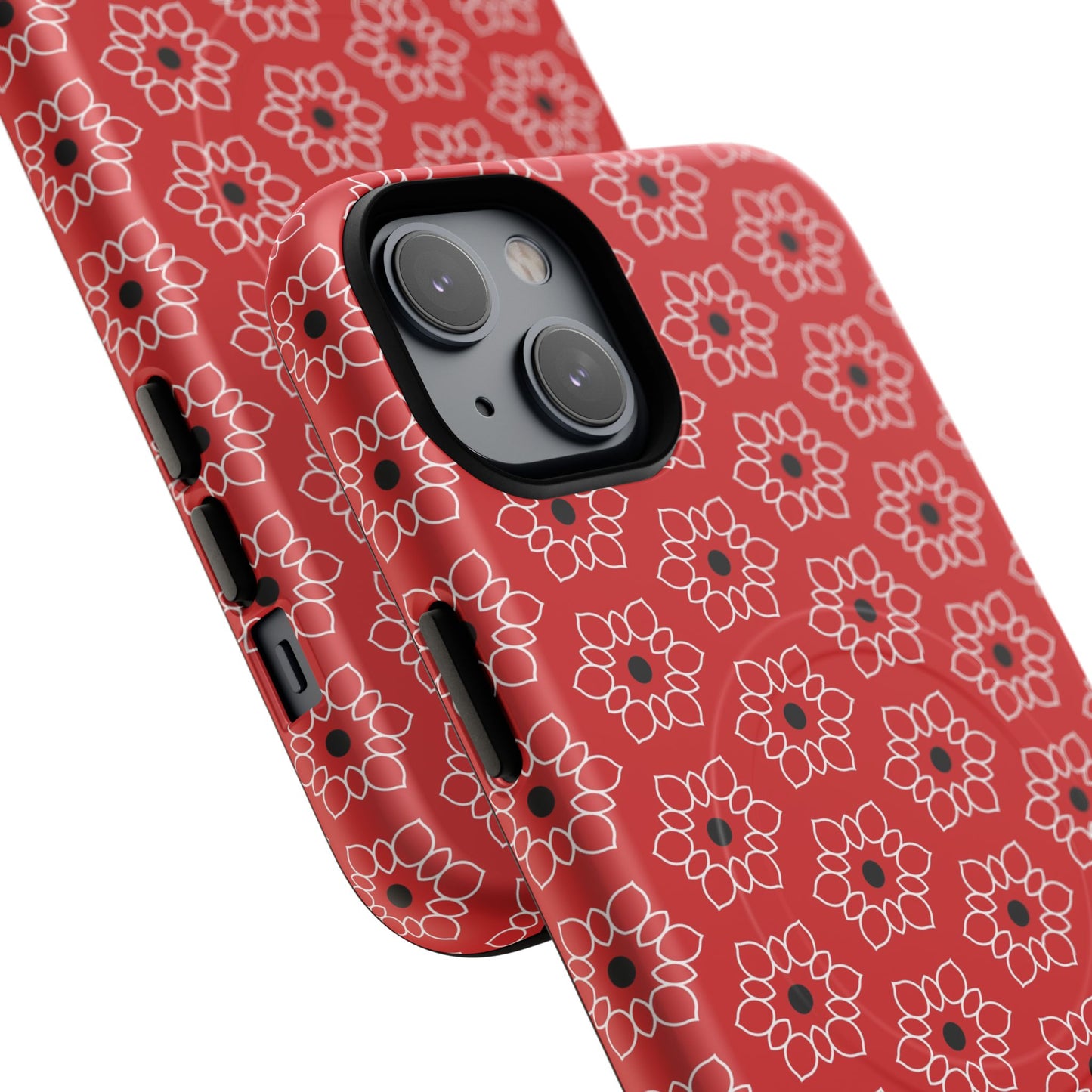 Stylish Geometric Magnetic iPhone Cases, Floral iPhone Cover, Durable Smartphone Cases, Trendy Accessories, Gift for Her