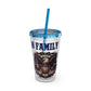 Patriotic Eagle 16oz Tumbler with Straw — "Happy 4th of July" USA Design