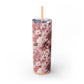 Cherry Blossom Skinny Tumbler with Straw - 20oz Floral Drinkware