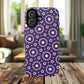 Violet Nova Bloom Stylish Tough Magnetic iPhone Case, Purple Floral iPhone Cover, Durable Cell iPhone Protector, Gift for Her, Mother's Gift
