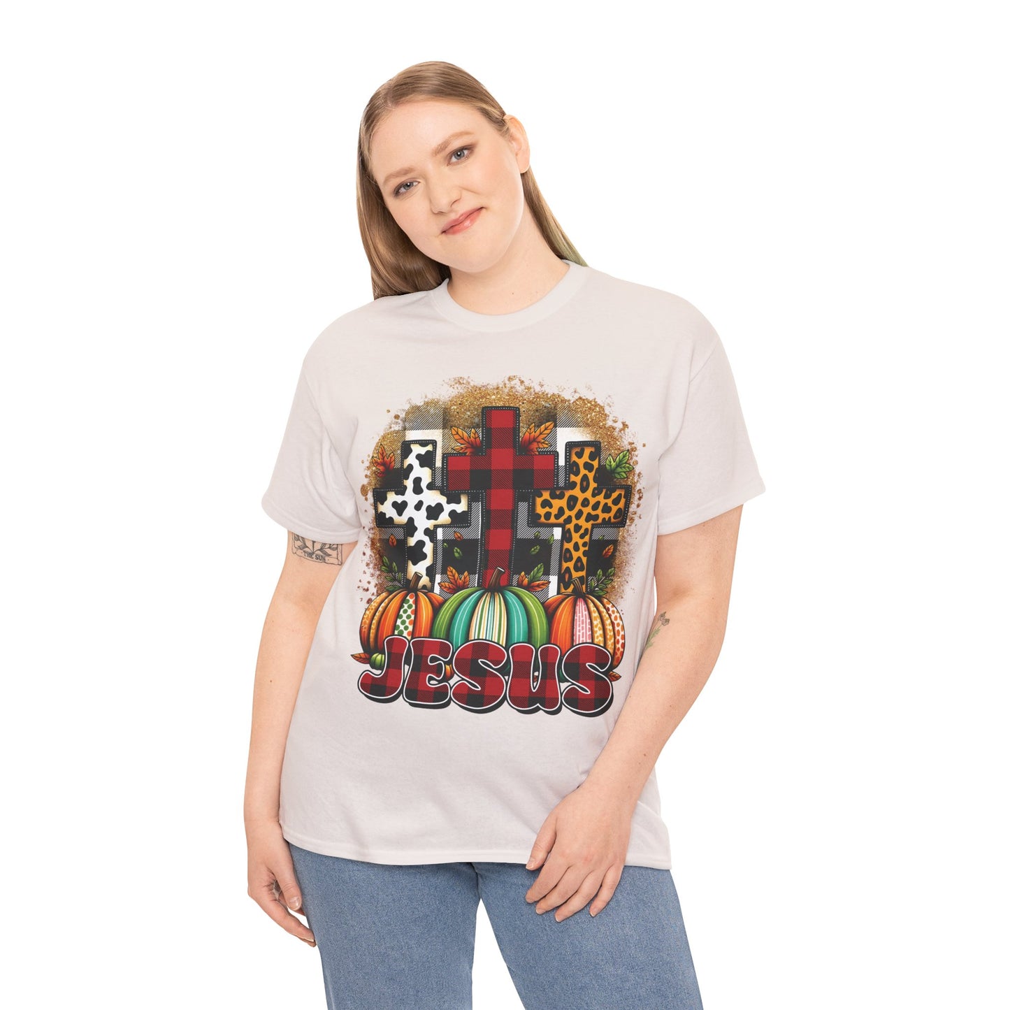 Faithful Harvest Cross Unisex Heavy Cotton Tee