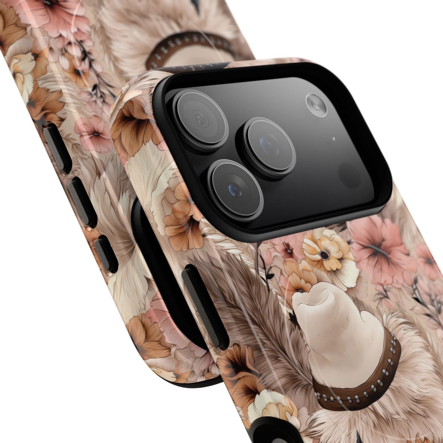 Western Boho Tough iPhone Magnetic Case - Bohemian Style, Durable Protection, Unique Gift, Trendy Accessory, iPhone Cover