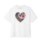 Floral Hearts Unisex Oversized Bella Canvas Boxy Tee