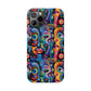 Psychedelic Visions Slim iPhone Case - Vibrant Design for Artistic Souls