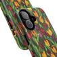Floral Luminous Whirl Tough Magnetic iPhone Case, Stylish Protection for Everyday Life, Gift for Flower Lovers, Unique iPhone Accessory, Stained Glass iPhone Protection.