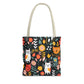 Whimsical Feline Garden Tote Bag (AOP)