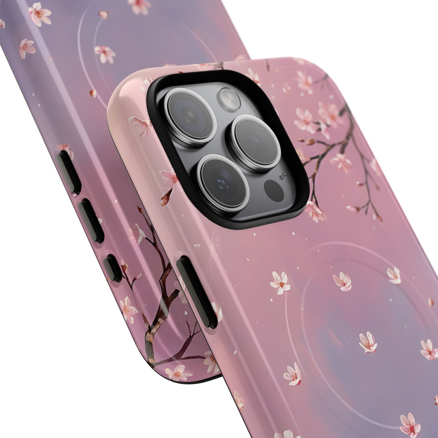 Tiny Cherry Blossom Floral Tough Magnetic Phone Cases, Durable Phone Cover, Floral Design Case, iPhone Protector, Cute Gift for Her