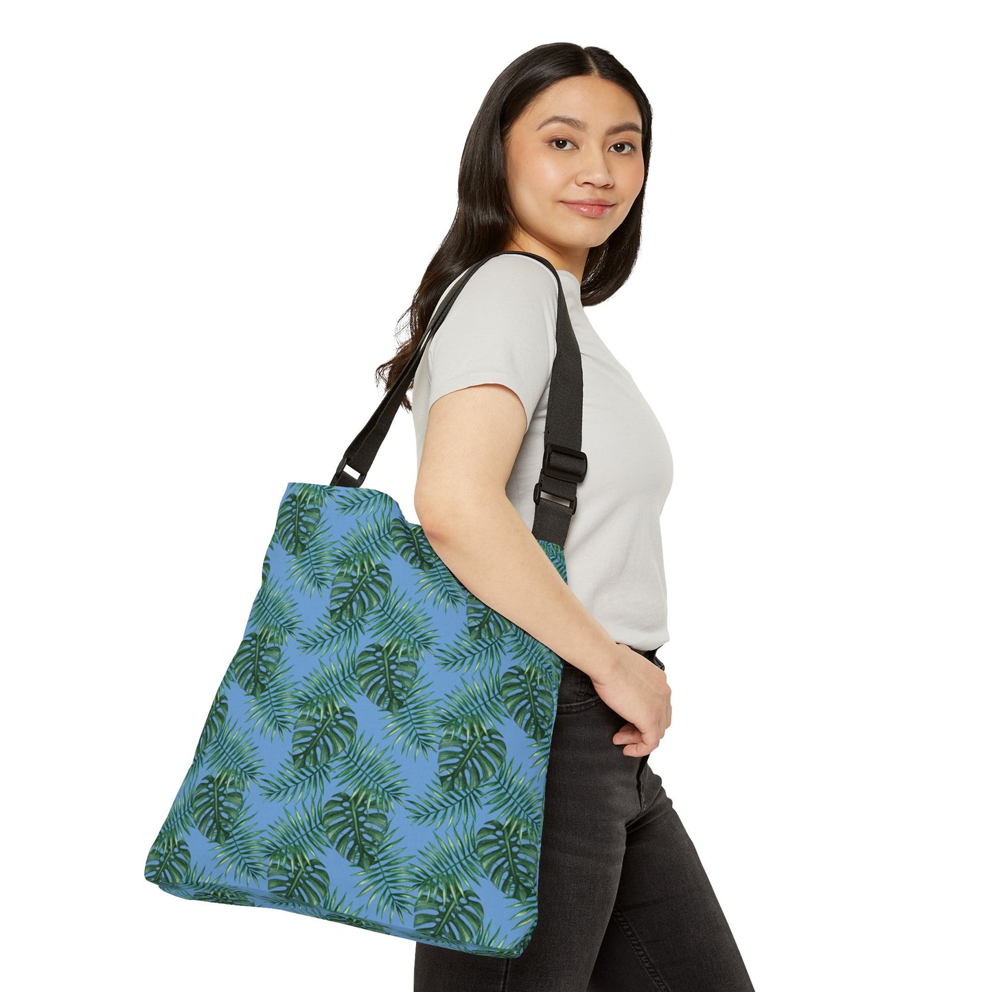 Blue Tropical Bliss Adjustable Tote Bag (AOP)