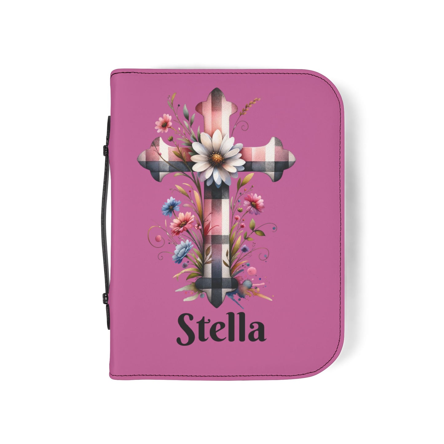 Personalized Floral Cross Bible Cover - Trust in the Lord Design| Baptism | Christening | Anniversary | Birthday Gifts.