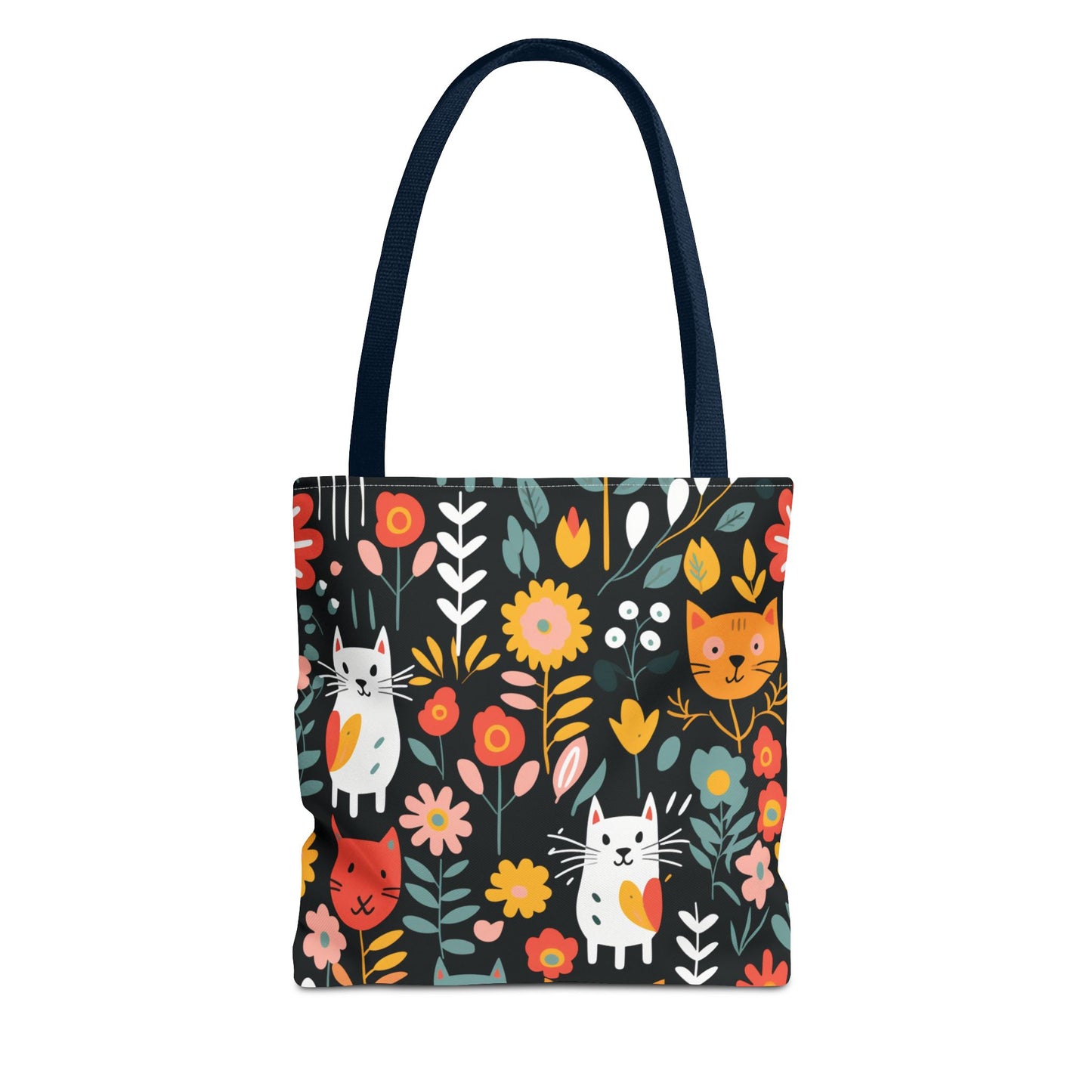 Whimsical Feline Garden Tote Bag (AOP)