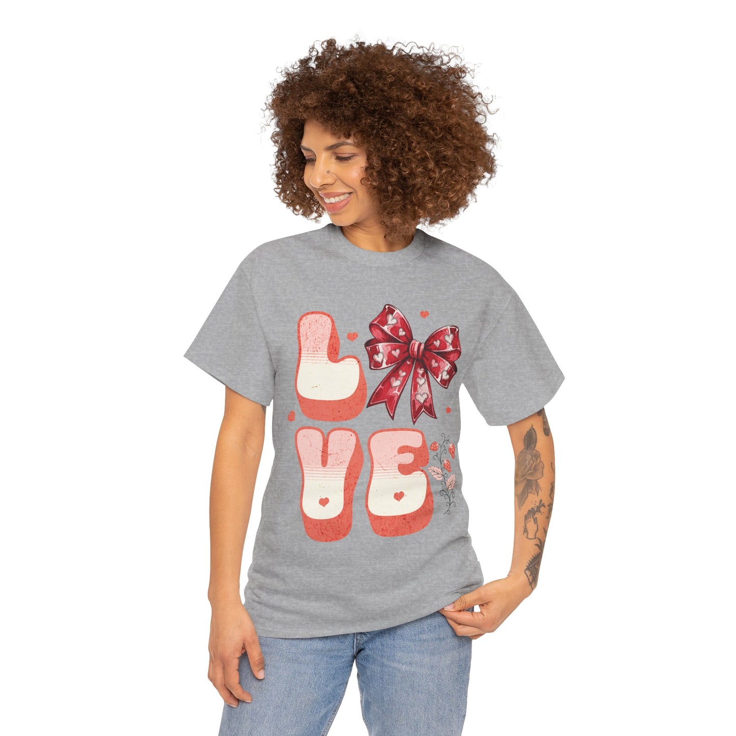 LOVE Charm Coquette Unisex Heavy Gildan Cotton Tee.