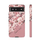 Personalized Cherry Blossom Tough Phone Case — Pink Floral Protective Case for Samsung & Google