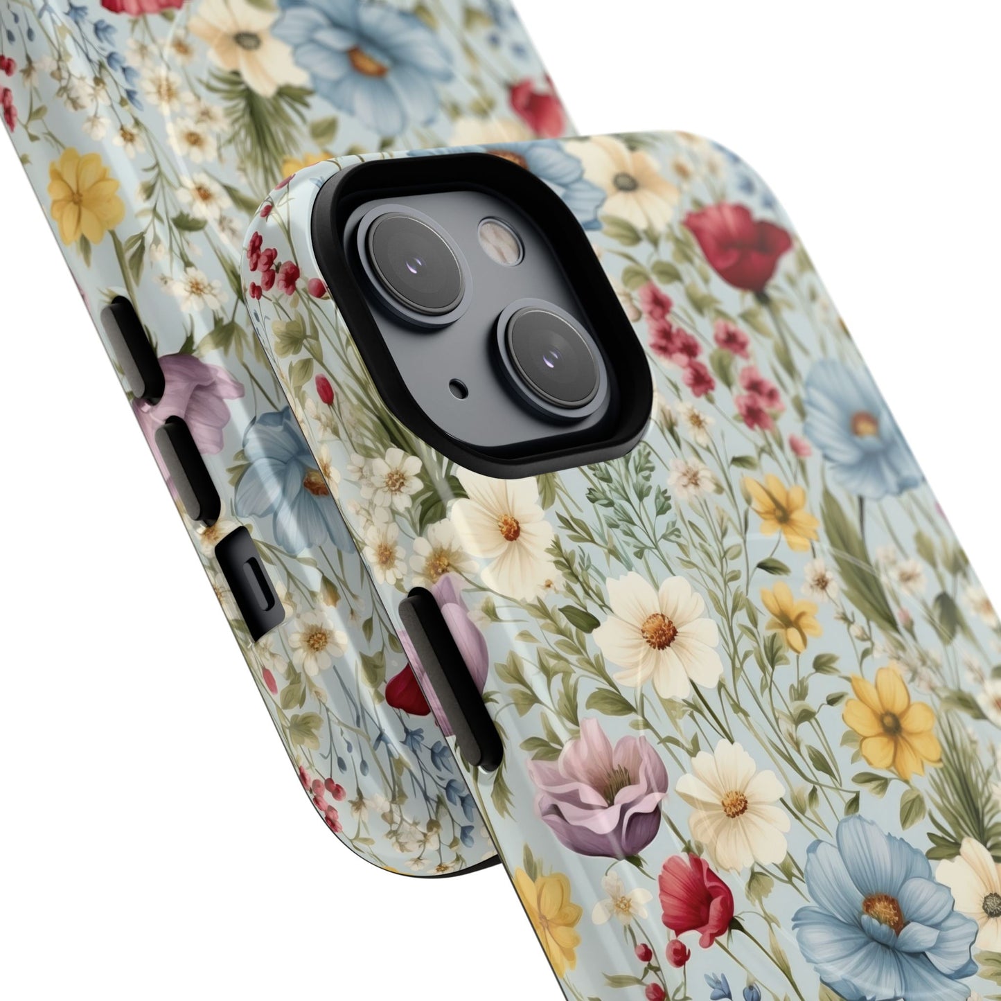 Meadow Whispers Tough iPhone Magnetic Case, Durable iPhone Protection, MagSafe Compatibility Phone Gift for Her, Spring Vibes, Modern Floral Design, Unique Gift Idea