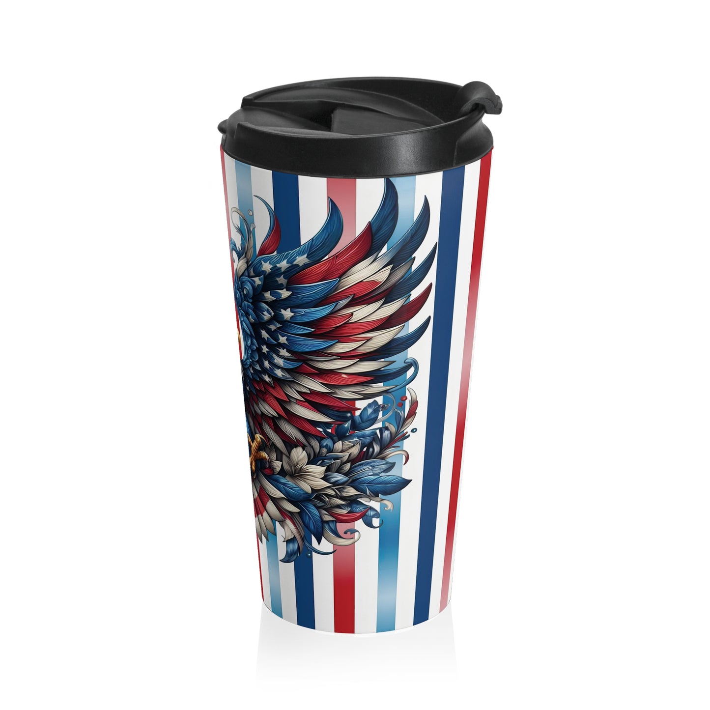 Patriotic Pride Stainless Steel Travel Mug, Gift for Him and Her.