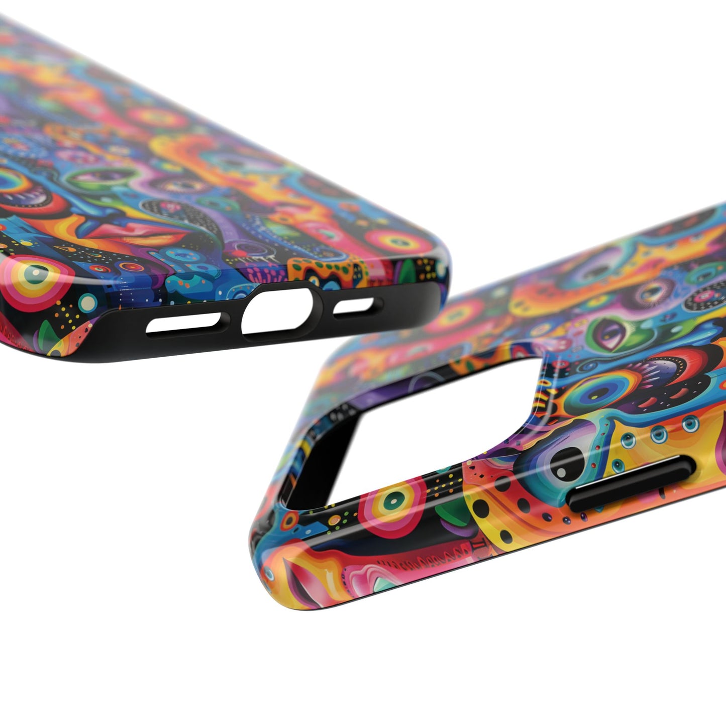 Psychedelic Visions Vibrant Art iPhone and Samsung Phone Case - Stylish Tough Case for Artists & Creatives.