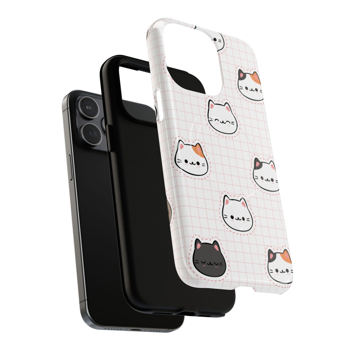 Cute Cat Tough Magnetic Case, iPhone Cover, Cat Lover Gift, Cute Cat Accessories, Pet-Themed iPhone Case