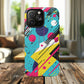 Retro Pop Vibes Magnetic iPhone Case with Abstract Design, Tough iPhone Cover, iPhone Accessory, Gift for Tech Lovers, Trendy iPhone Protector