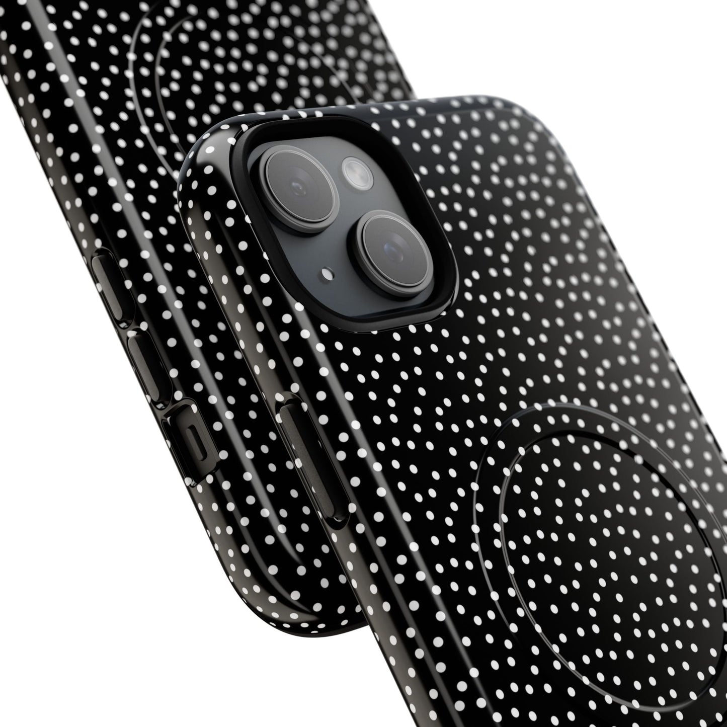 Small Polka Dot Tough iPhone Magnetic Case, Durable iPhone Accessories, Gifts for Tech Lovers, Modern Design.