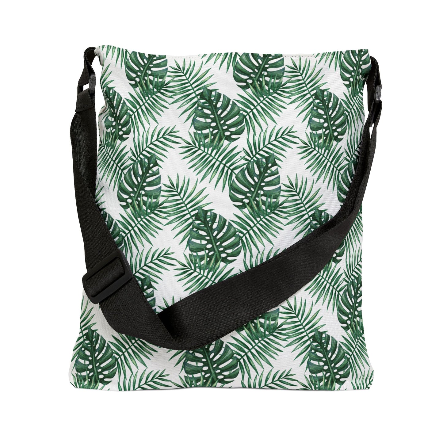 White Tropical Bliss Adjustable Tote Bag (AOP)