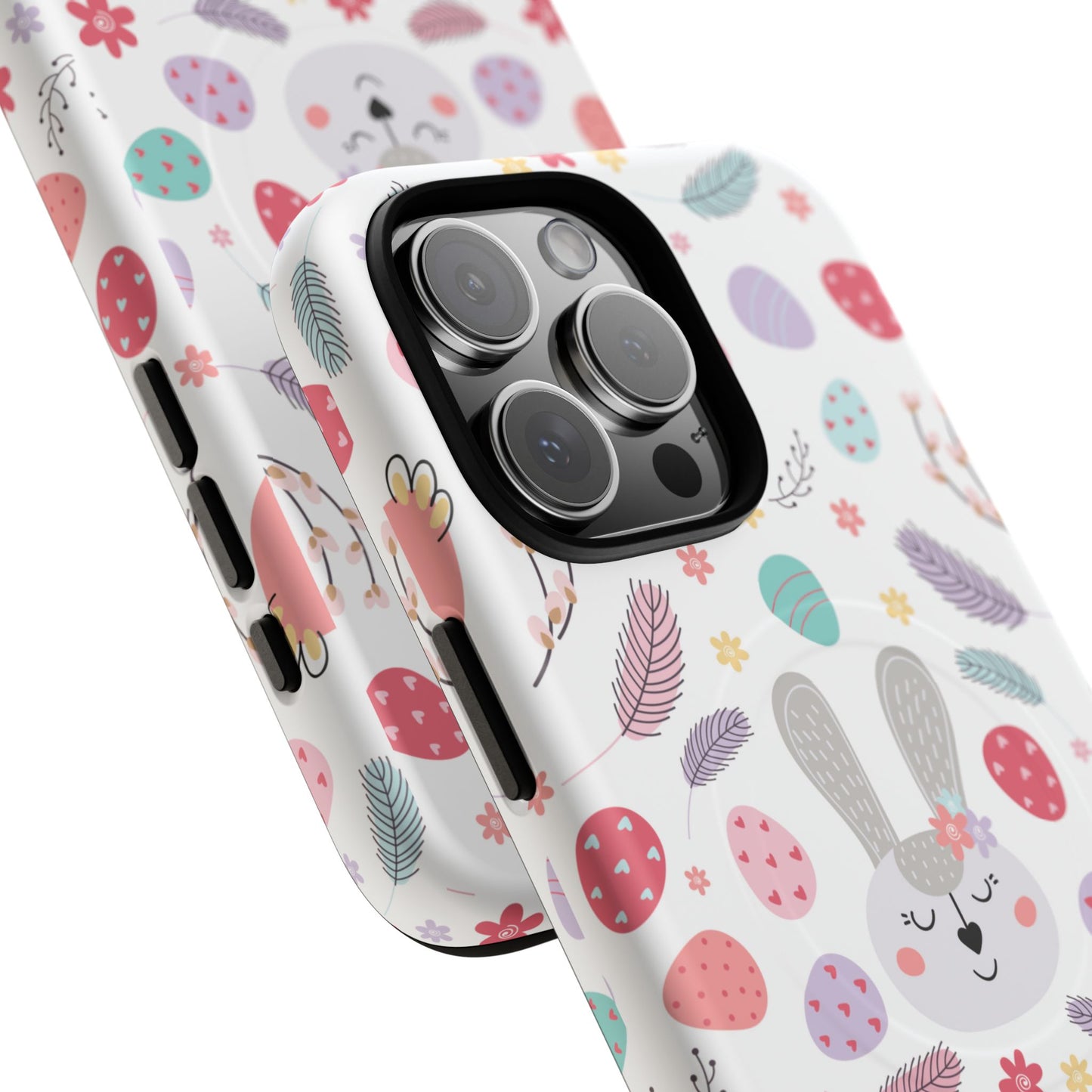 Cute Easter Bunny iPhone Case, Tough Magnetic Phone Cover, Spring Gift, Durable iPhone Accessory, Adorable Easter Decor