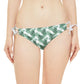 White Tropical Bliss Loop Tie Side Bikini Bottom (AOP)