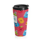 Customizable Kawaii Composition Book Inspired Travel Mug, Personalized Gift for Teachers, Back to School Drinkware, Christmas Present, Stylish Coffee Cup