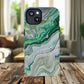 Marbled Tough iPhone Case, Magnetic Protector, Stylish Tech Accessory, Durable iPhone Cover, Unique Gift Idea