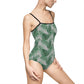 Grey Tropical Bliss Women's One-piece Swimsuit (AOP)